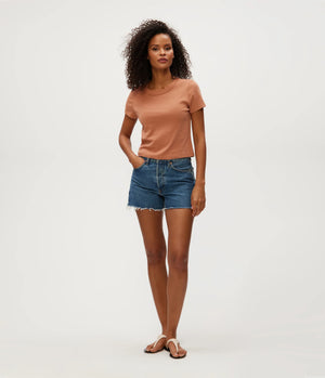 Michael Stars Mimi Crop Tee in Terra