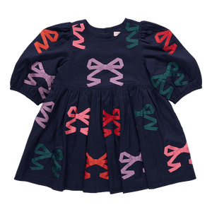 Pink Chicken Brooke Dress in Multi Bow Applique
