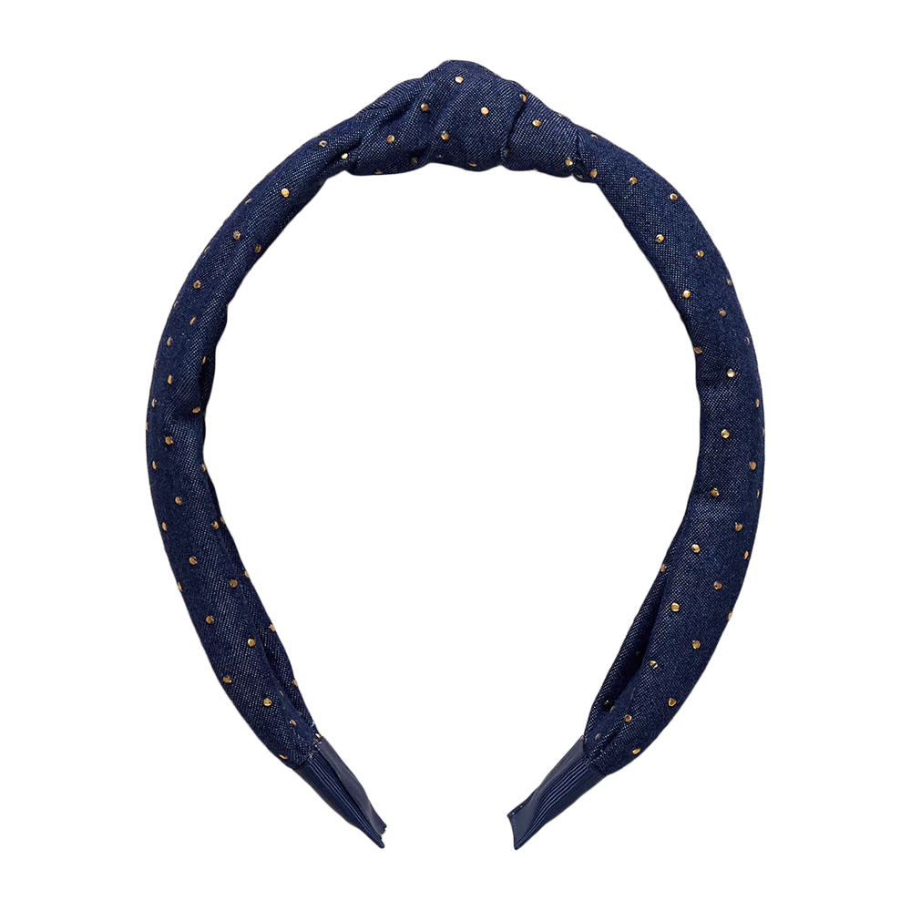 Gold Dot Chambray