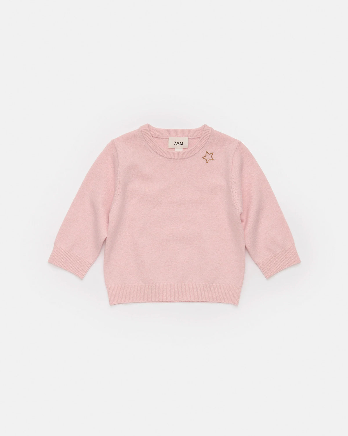7AM Enfant Faux Cashmere Crewneck in Ballerina