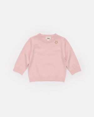 7AM Enfant Faux Cashmere Crewneck in Ballerina