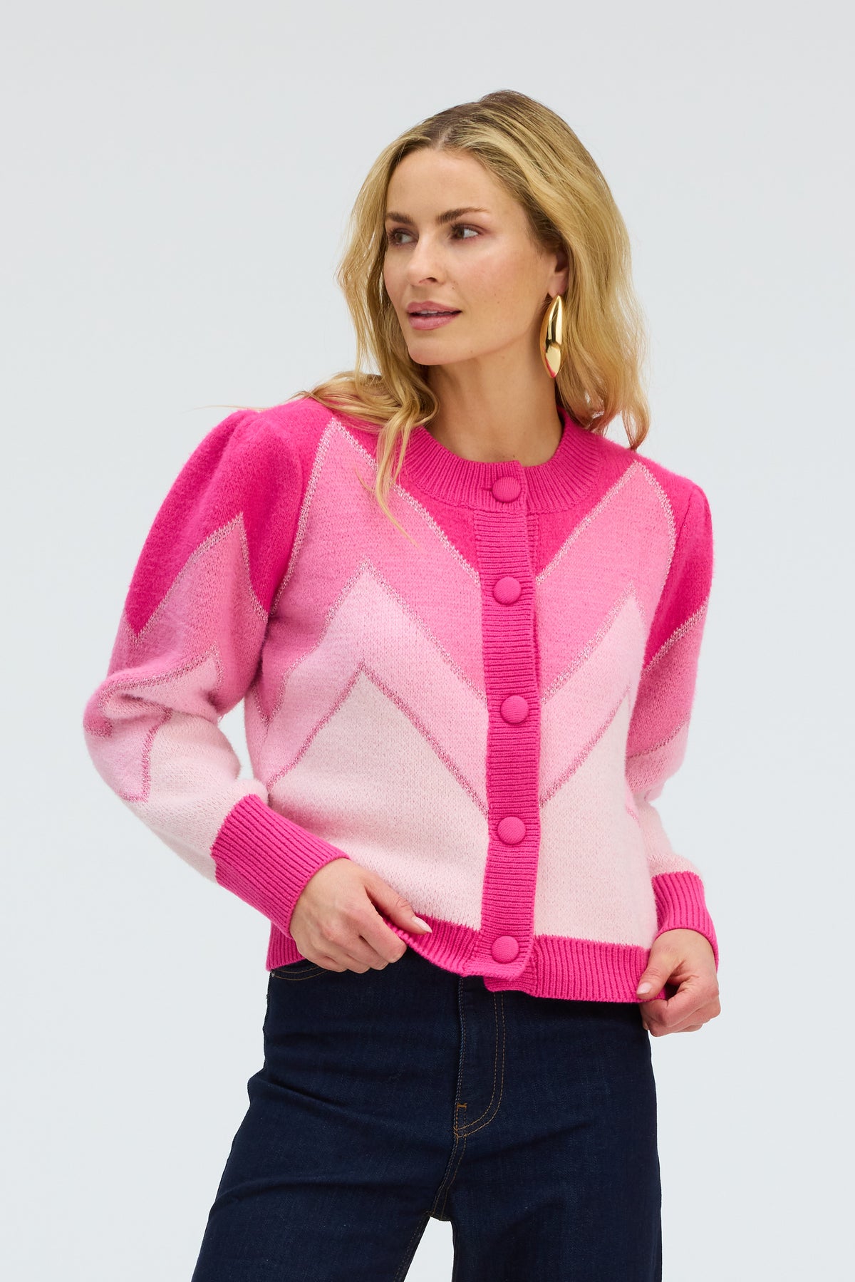 FUZZY CHEVRON SWEATER
