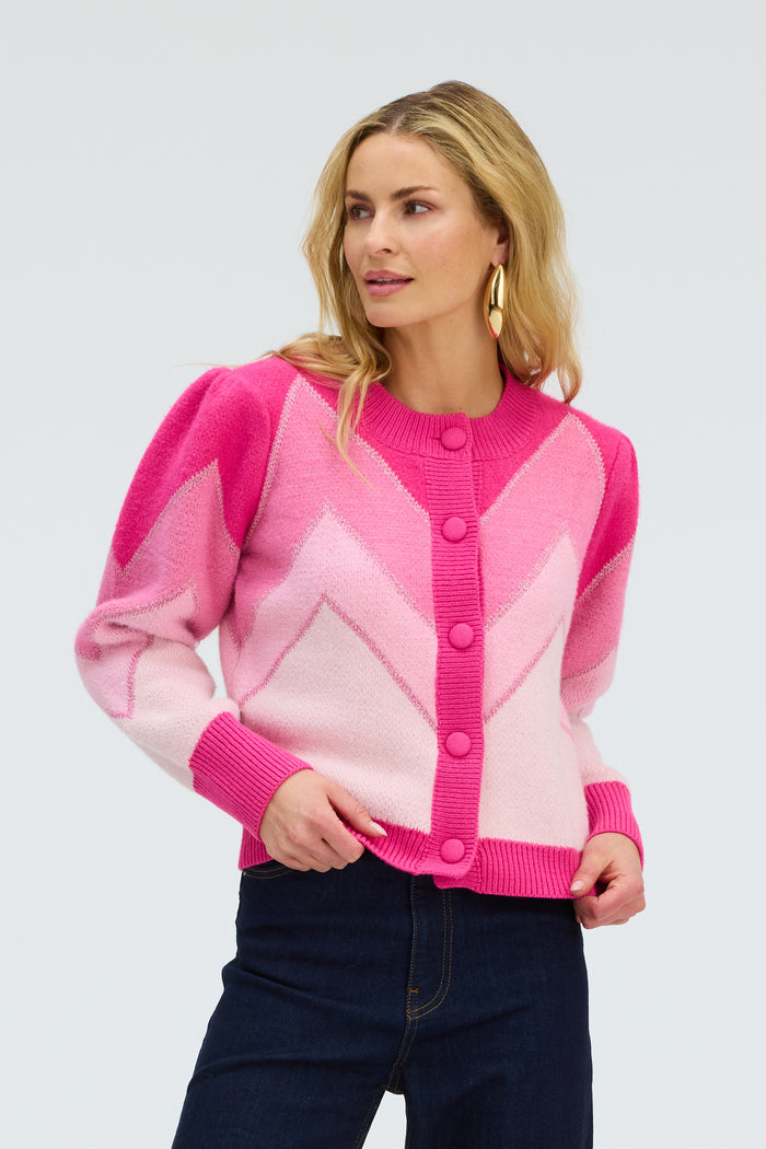 FUZZY CHEVRON SWEATER