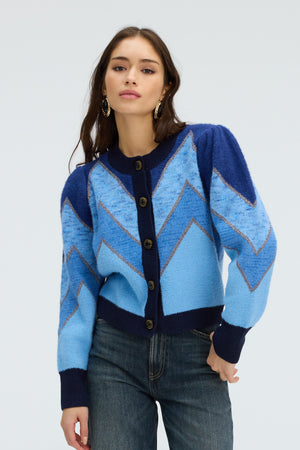 FUZZY CHEVRON SWEATER
