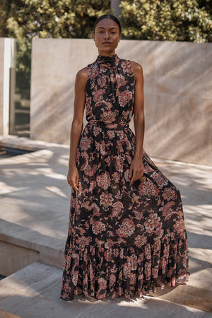 MISA Anika Skirt in Autumn Chintz Chiffon