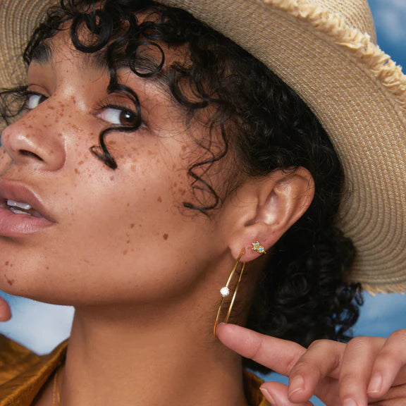 fyb Sabine Hoop Earrings in Gold