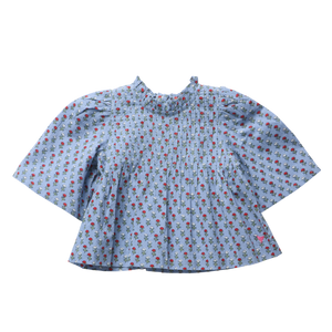 Pink Chicken Jaipur Top in Light Blue Carnation