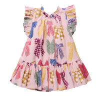 Pink Chicken Harper Dress in Patterned Bows