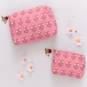 Pink Chicken Small Quilted Pouch-Multiple Colors!