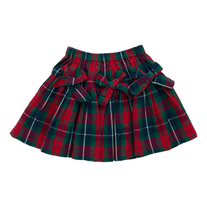 Pink Chicken Maribelle Bow Skirt in Red Tartan
