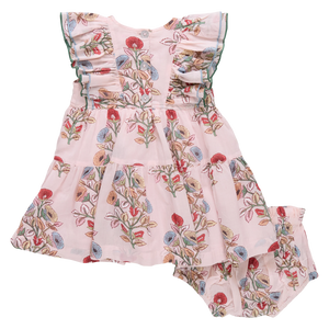 Pink Chicken Baby Raphaela Dress Set in Multi Bouquet Floral