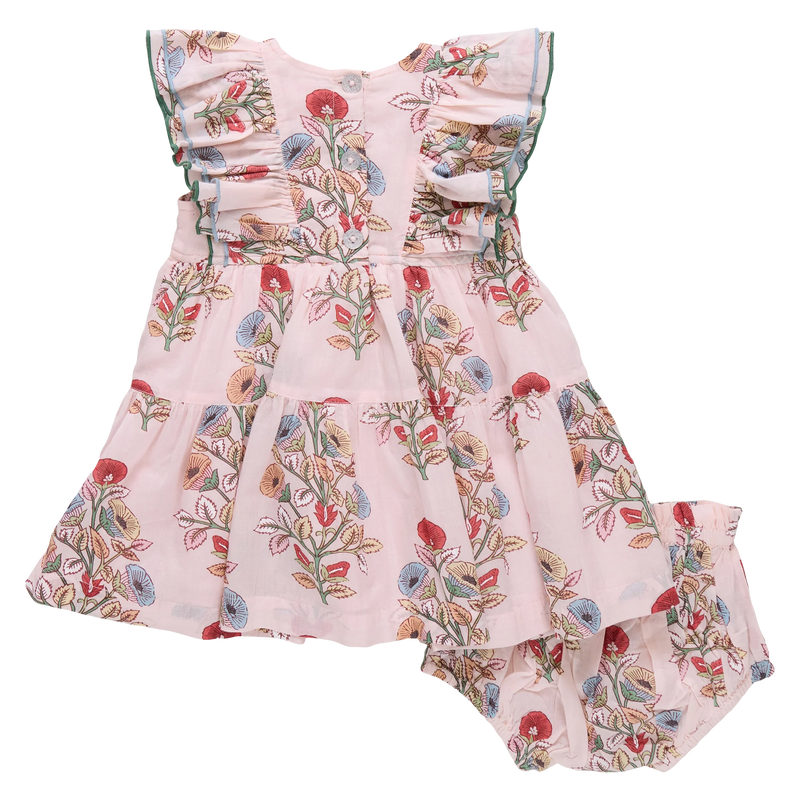 Pink Chicken Baby Raphaela Dress Set in Multi Bouquet Floral