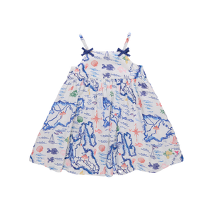 Pink Chicken Tia Dress in Island Map