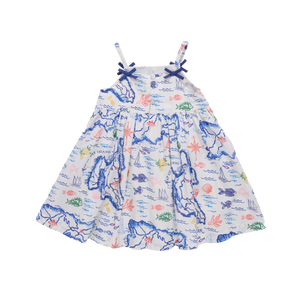 Pink Chicken Tia Dress in Island Map