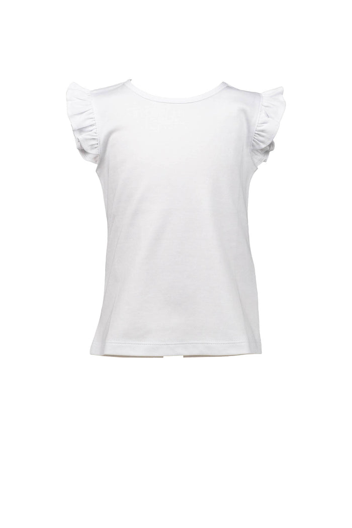 Proper Peony Flutter Sleeve Shirt in White