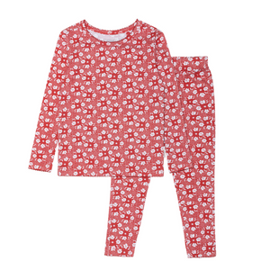 Minnow Pima Pajama Set in Holiday Bloom