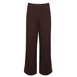 Minnow Women's Wide Leg Knit Pant In Brown