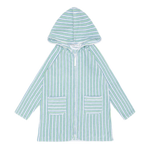 Minnow French Terry Hooded Cover-up in Tamarin Stripe