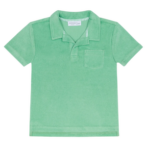 Minnow French Terry Polo in Gustavia Green