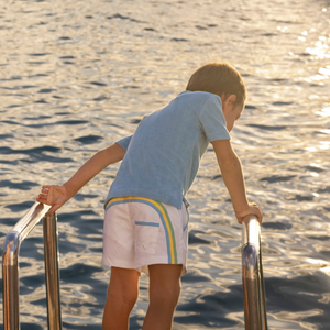 Minnow French Terry Polo in Marin Blue