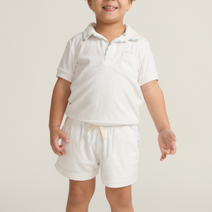 Minnow French Terry Short in White