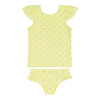 Minnow Cap Sleeve Rashguard Set in Petite Fleur
