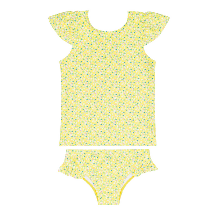 Minnow Cap Sleeve Rashguard Set in Petite Fleur