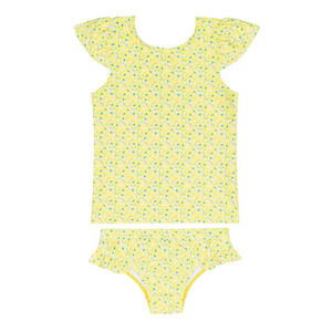 Minnow Cap Sleeve Rashguard Set in Petite Fleur