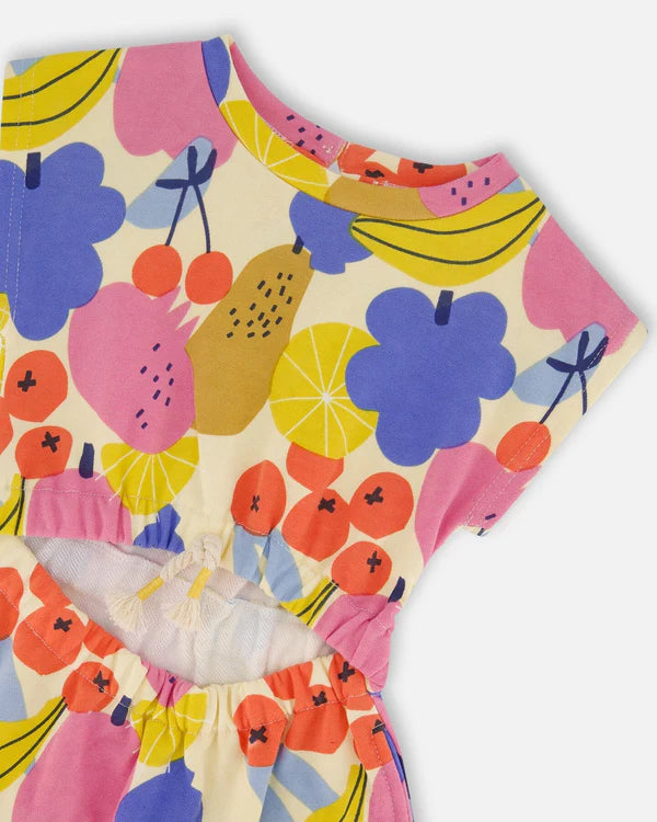 Deux par Deux French Terry Dress in Fruits