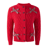 Rachel Riley Tartan Bow Cardigan