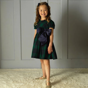 Rachel Riley Blackwatch Bow Dress
