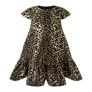 Rachel Riley Leopard Damask Party Dress