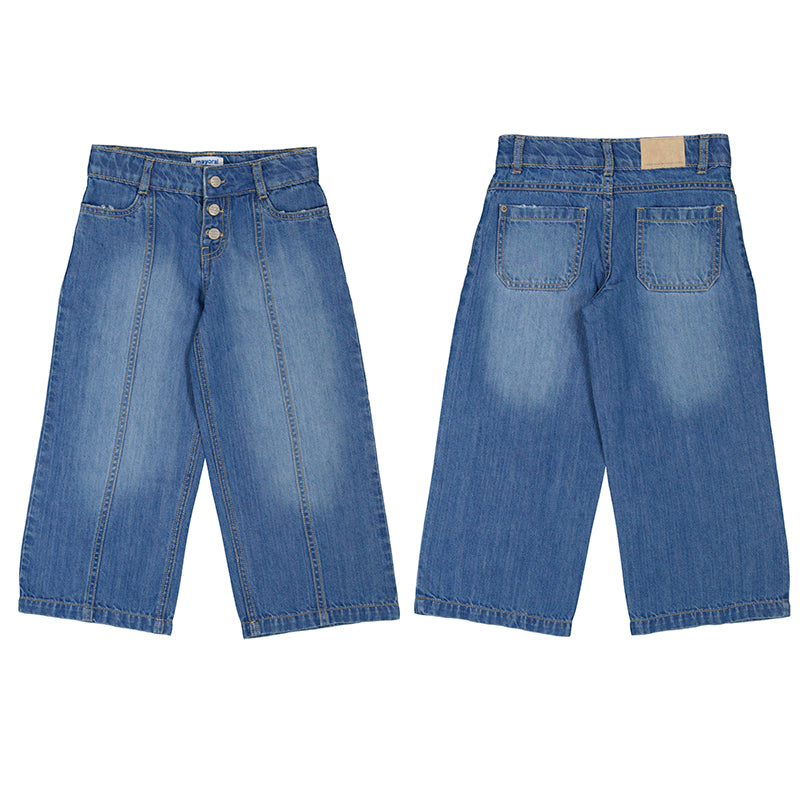 Mayoral Button Fly Wide Leg Jean