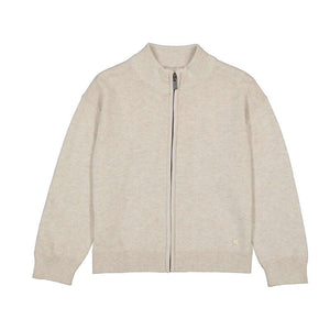 Mayoral Zip Cardigan in Oat