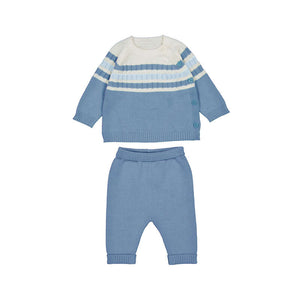 Mayoral Knit Set in Atlantis Blue Stripe