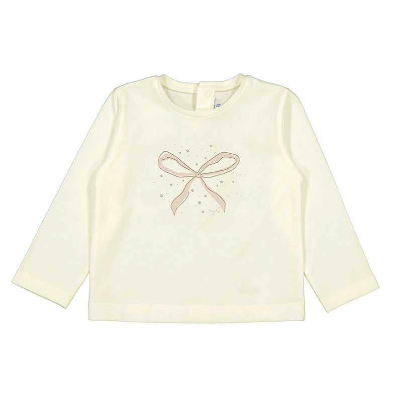 Mayoral Tee in Gold Bow