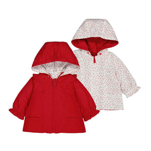Mayoral Reversible Windbreaker in Red/Hearts