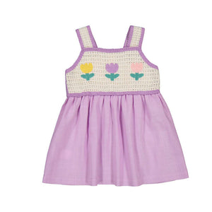 Mayoral Crochet Dress in Lilac