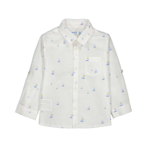 Mayoral Linen Shirt in Boats