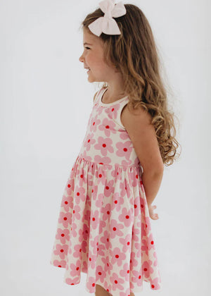 Good Apples Twirl Dress in Pink Daisies