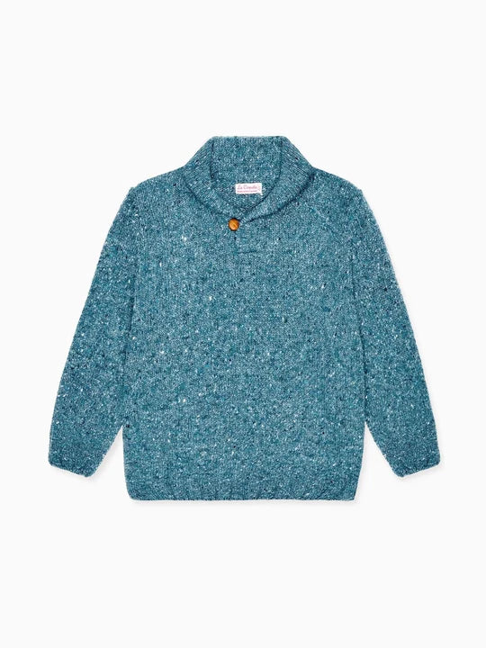 La Coqueta Goyo Merino Boy Sweater in Blue