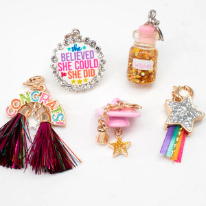 Charm It! Gold Glitter Shooting Star Charm