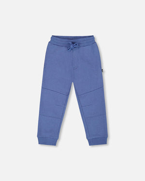 Deux Par Deux Fleece Jogger in Blue