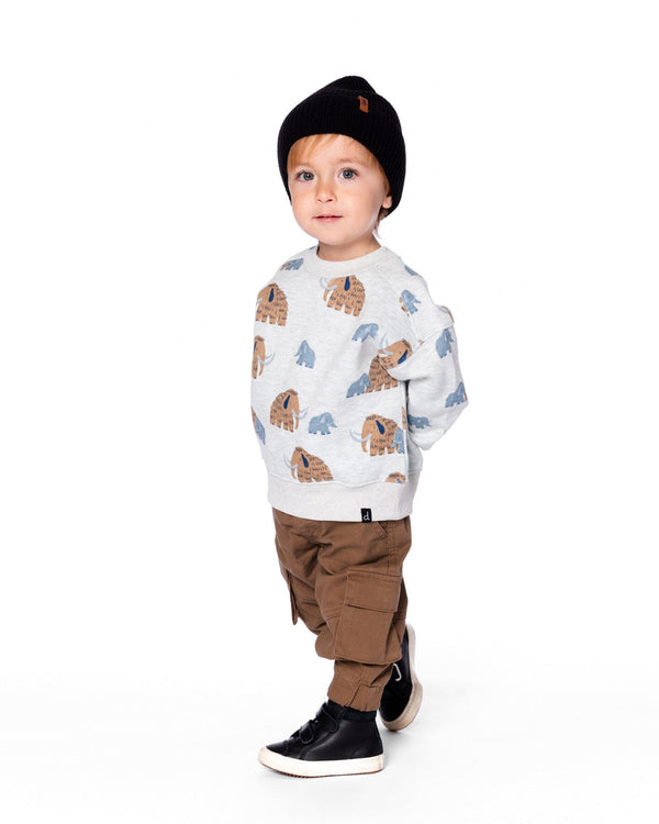 Deux Par Deux Fleece Sweatshirt in Mammoth Print