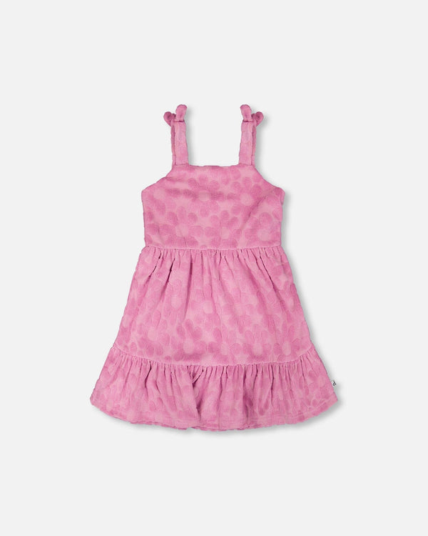 Deux Par Deux Terry Beach Dress in Lilac Flowers
