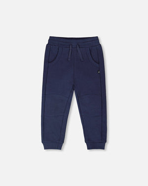 Deux Par Deux French Terry Pant in Navy