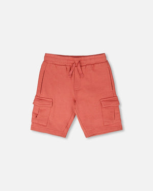 Deux Par Deux French Terry Shorts in Brick