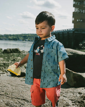 Deux Par Deux French Terry Shorts in Brick