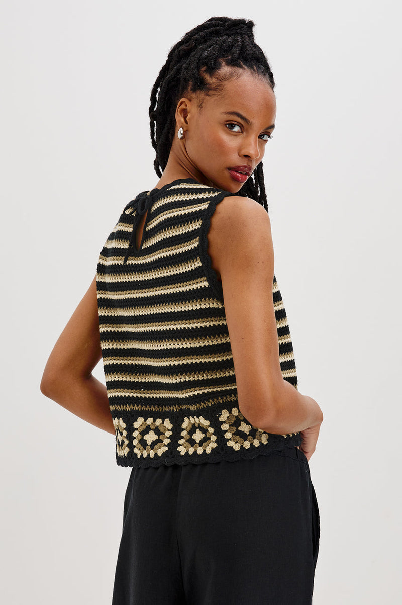 Rails Hazel Top in Milos Crochet