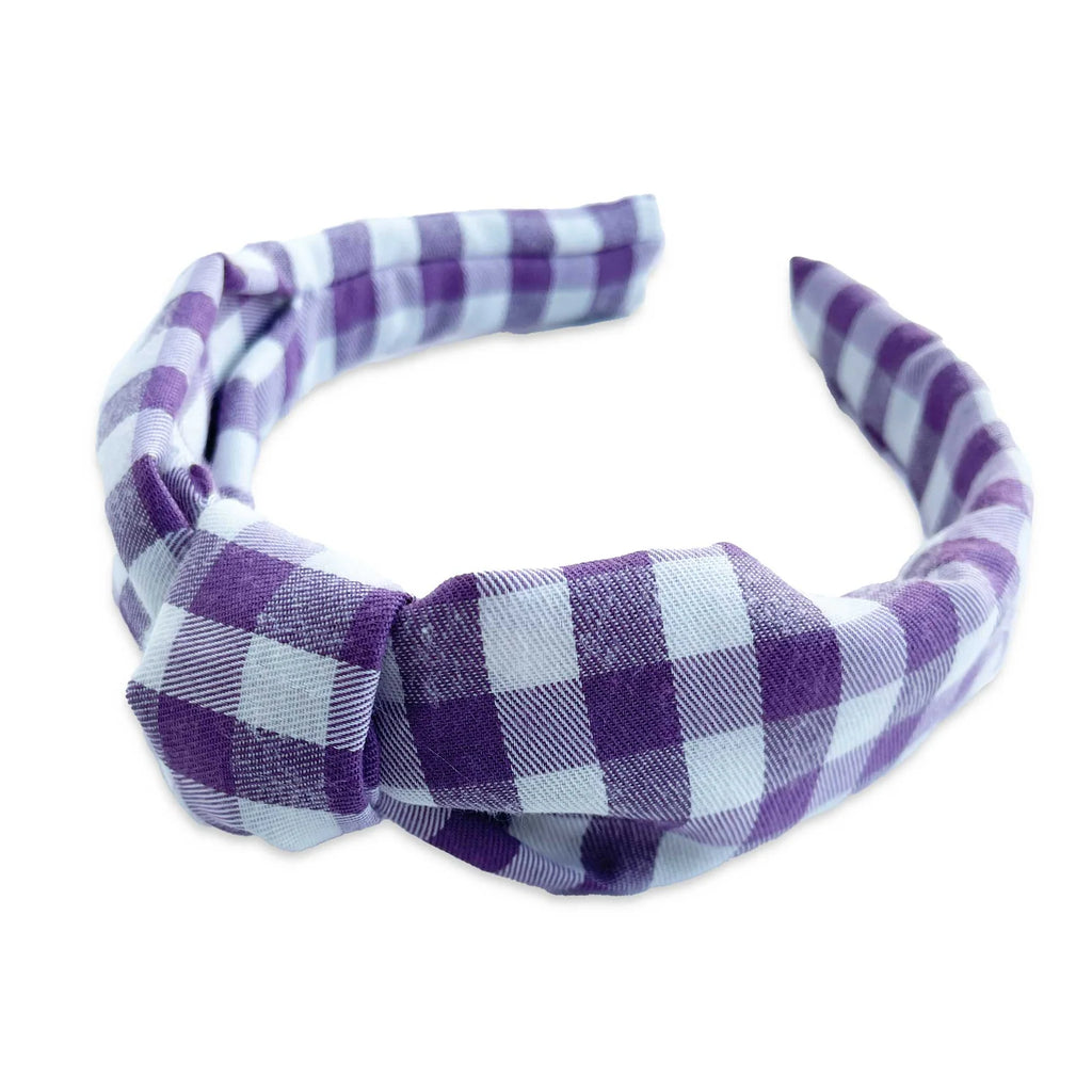 Eva's House Flannel Gingham Knotted Headband - Multiple Colors!